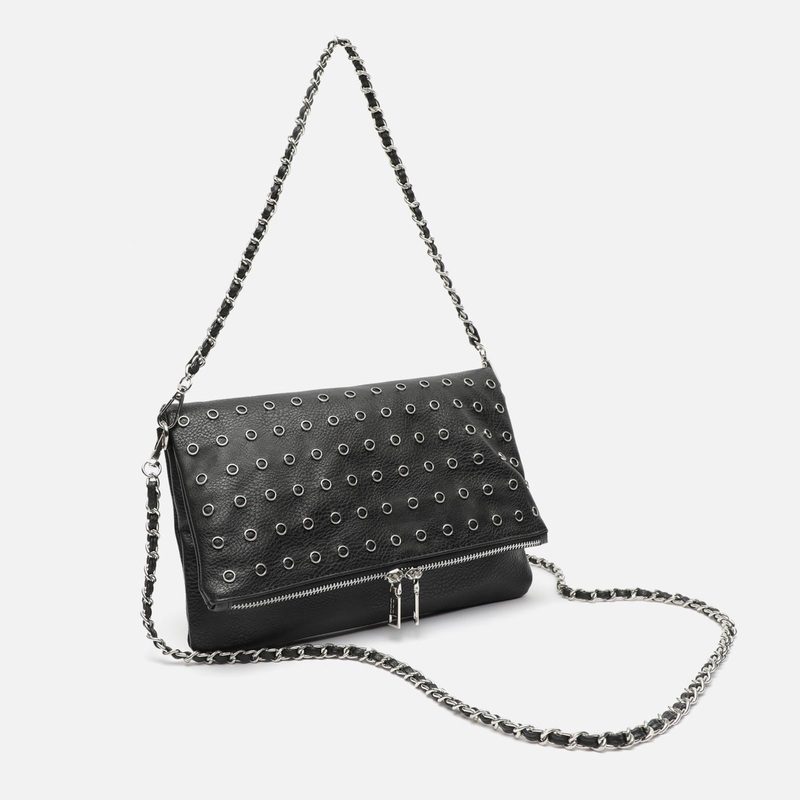 Olu-1 bolso bandolera con detalles metalizados y doble asa