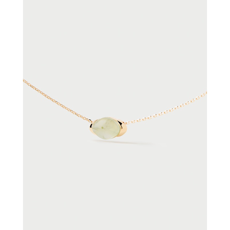 PDPAOLA Prehnite Bay Necklace - Gold