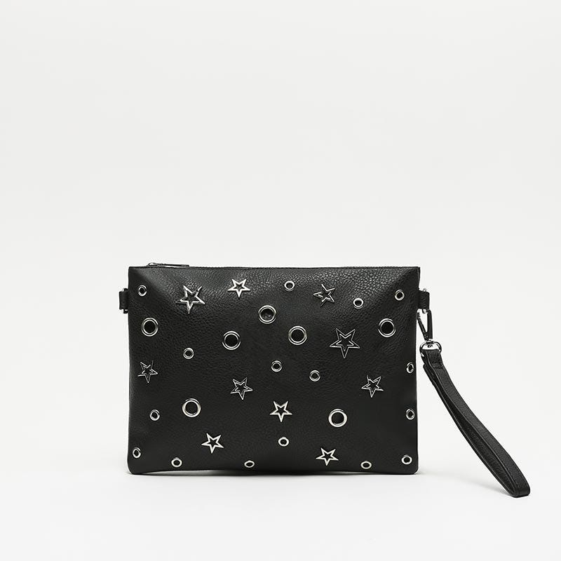 Iolica bolso bandolera de fiesta con detalles metlicos