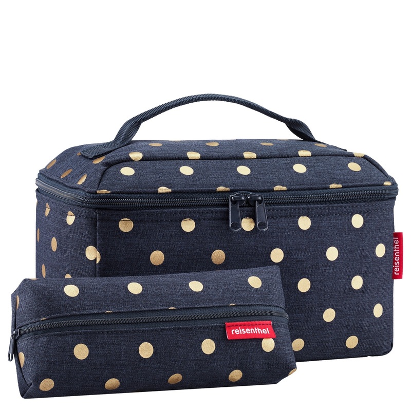 reisenthel beautycase set - Geschenkset 2tlg. (metallic dots blue)