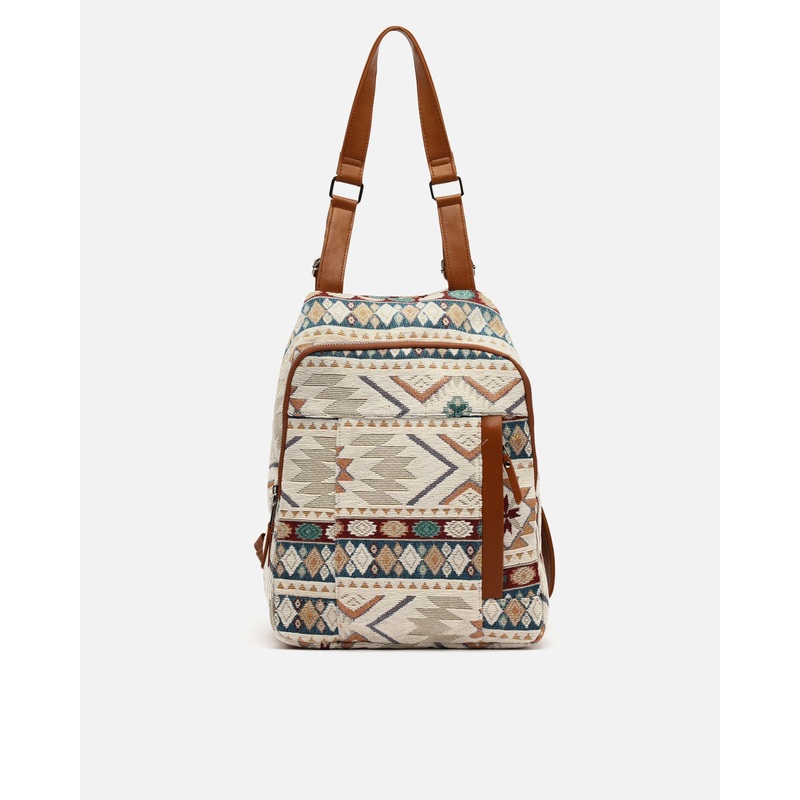 Tiani mochila antirrobo con estampado jacquard