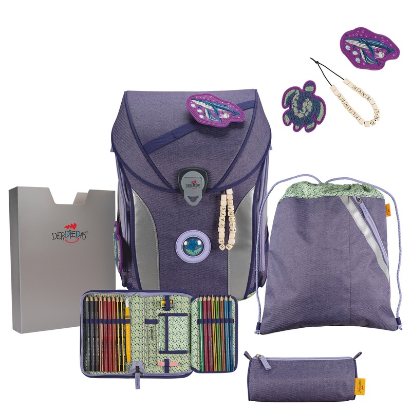 DerDieDas ErgoFlex Max Exklusiv ECO - Schulranzen Set 5tlg. 950g (My Planet)