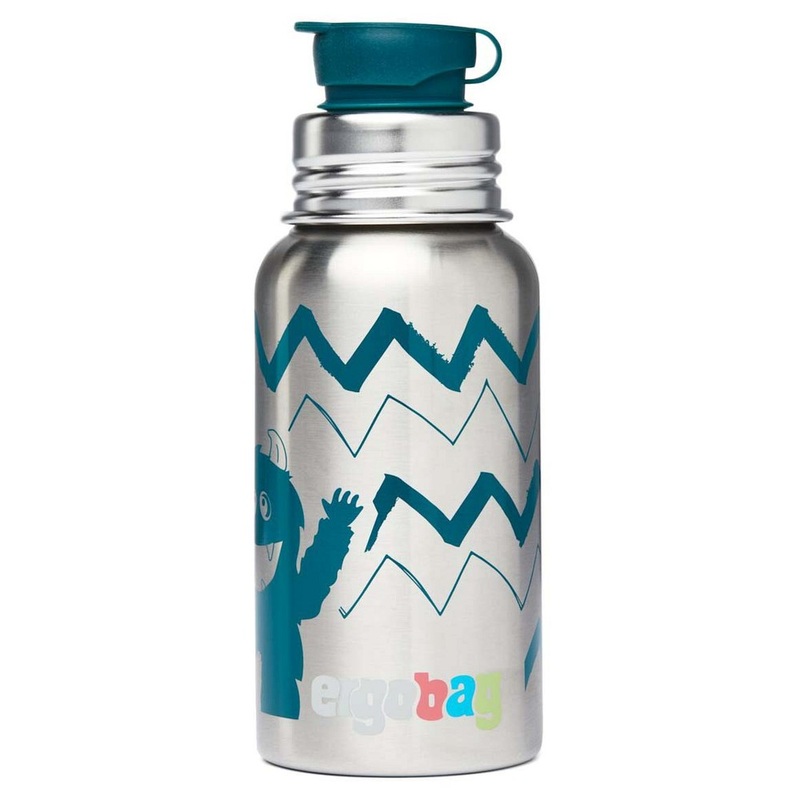 Ergobag Zubehr - Pura 500 ml Edelstahl Trinkflasche (Monster)