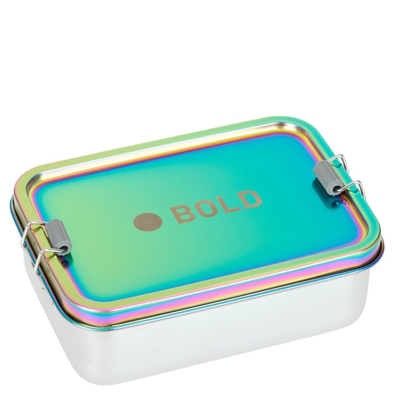 Lssig Lunchbox Stainless Steel Solid 18 cm - Brotzeitbox (Bold Rainbow)