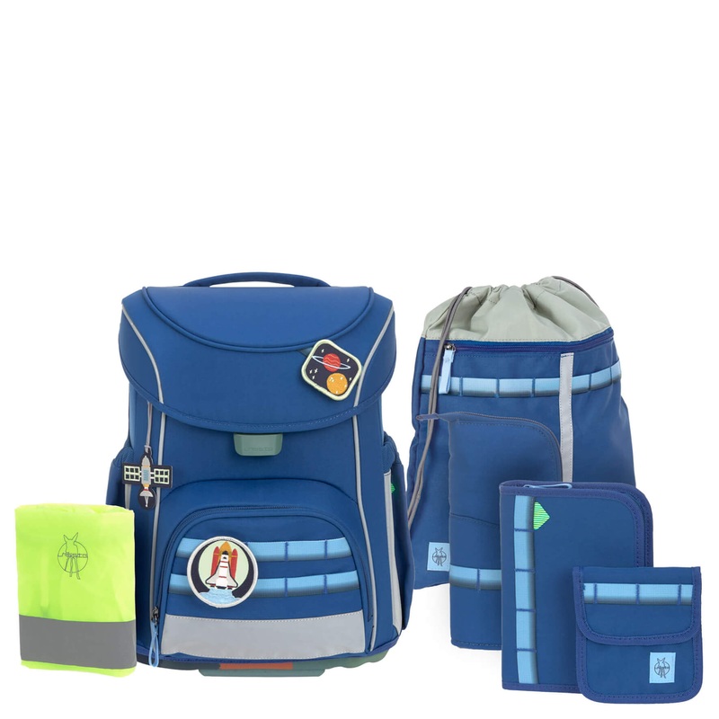 Lssig School Set Slim Unique - Schulranzen Set 7tlg. (Dark Blue)