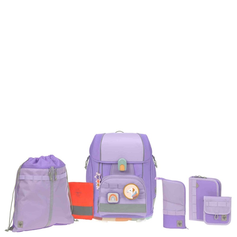 Lssig School Set Boxy Unique - Schulranzen Set 7tlg. (Violet/Lavender)