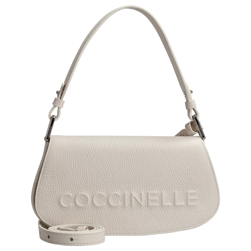 Coccinelle Myrtha Maxi Log - Schultertasche 24 cm (white)