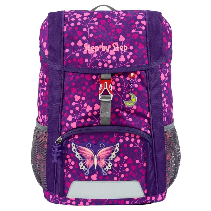Step by Step Kid Shine Rucksack-Set 3 tlg. - inklusiv Sitzkissen 26 cm (Butterfly Night Ina)