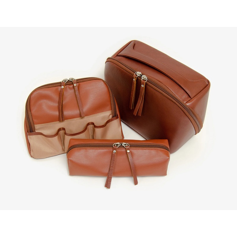 Cashmere Hanging Travel Organizer -brandy