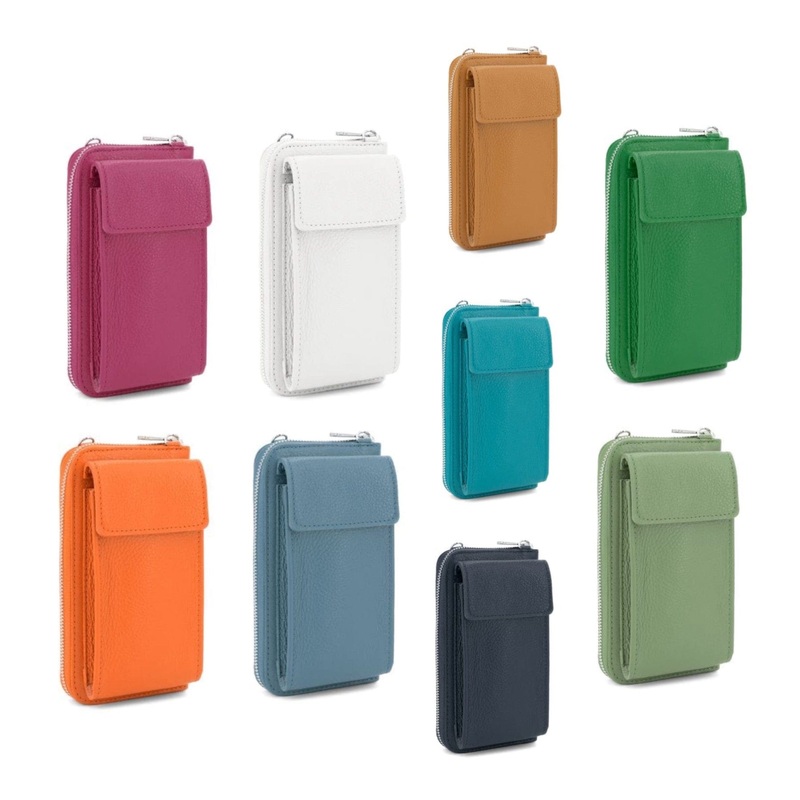 Genuine Italian Leather Crossbody Phone Bag and Purse,