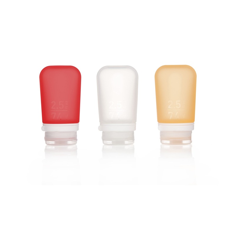 GoToob 3 pack Medium - clear,red,orange