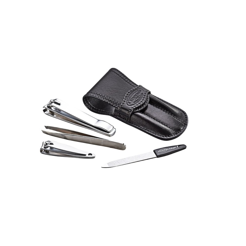 Manicure Set 4 Implement Classic Leather -Black
