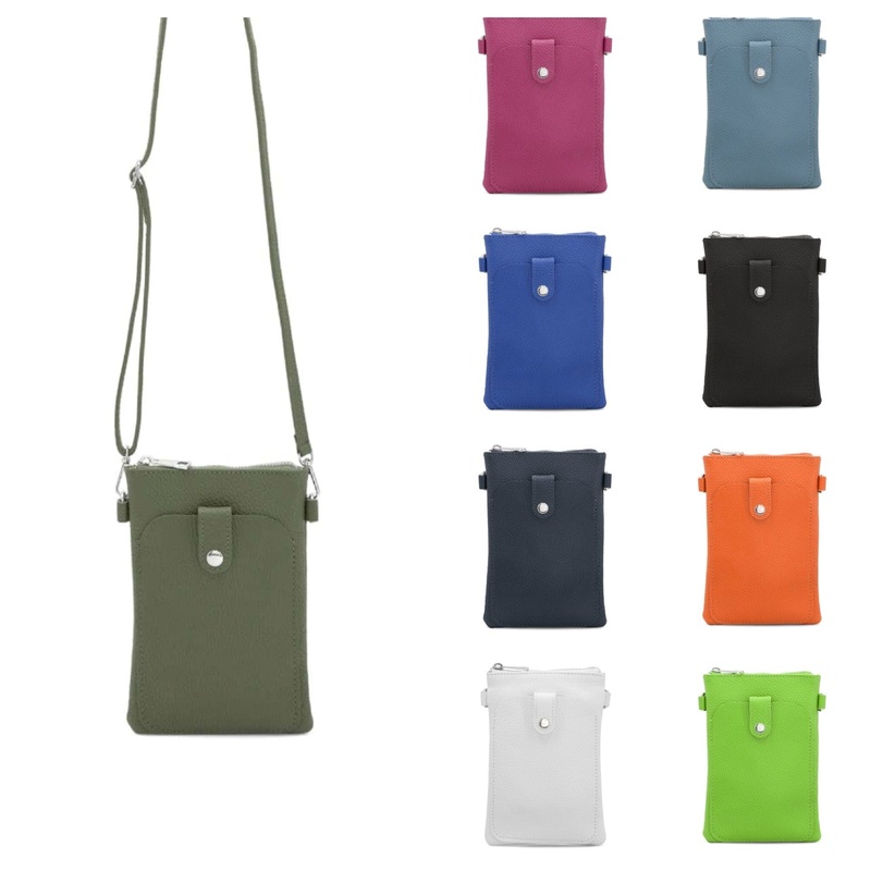 Small Italian Leather Crossbody Phone Bag , Available in 12 Colours