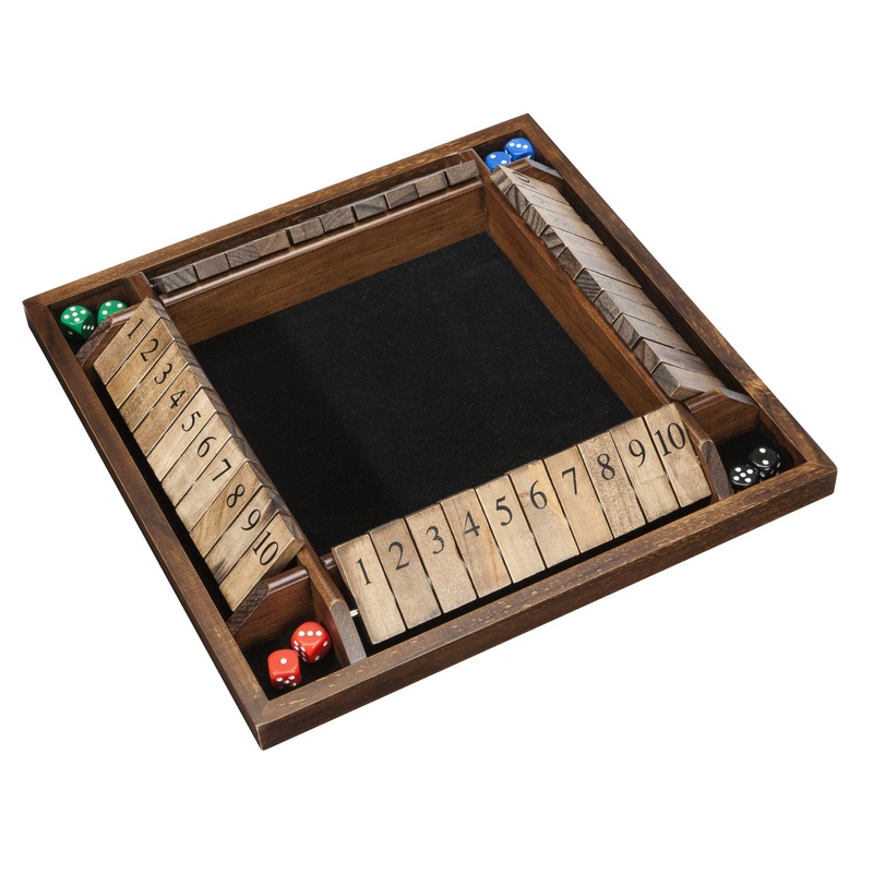Wood 14" Shut the Box - 4 Player