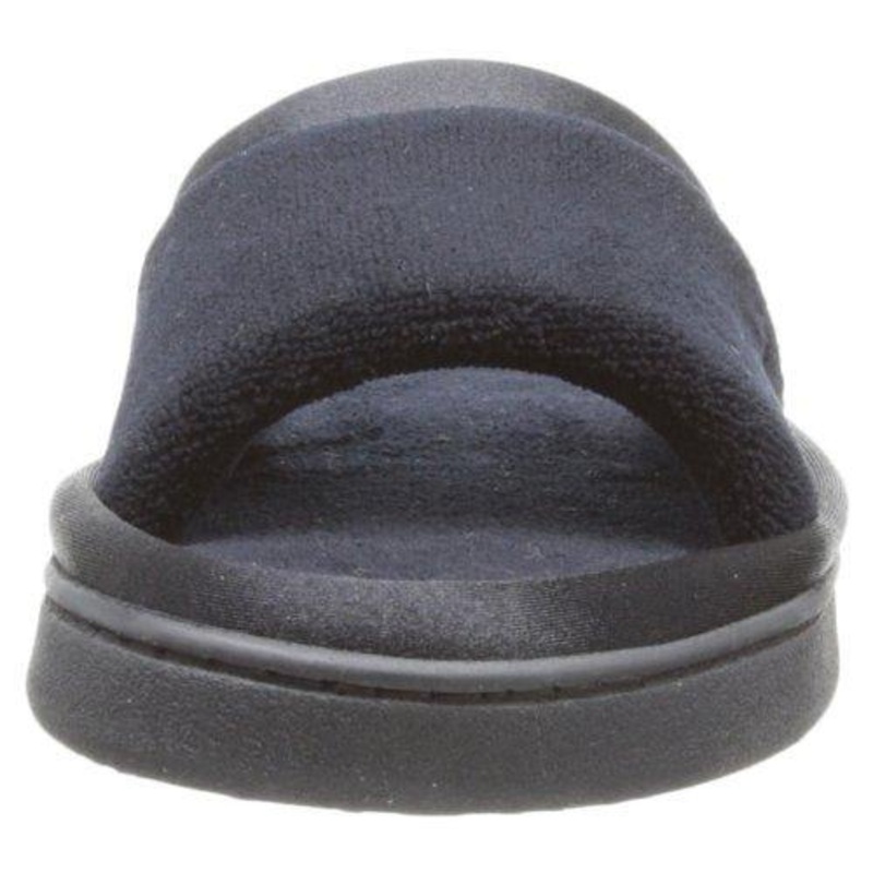 Totes Isotoner Women's Microterry Satin Trim Wider Width Slide Slippers