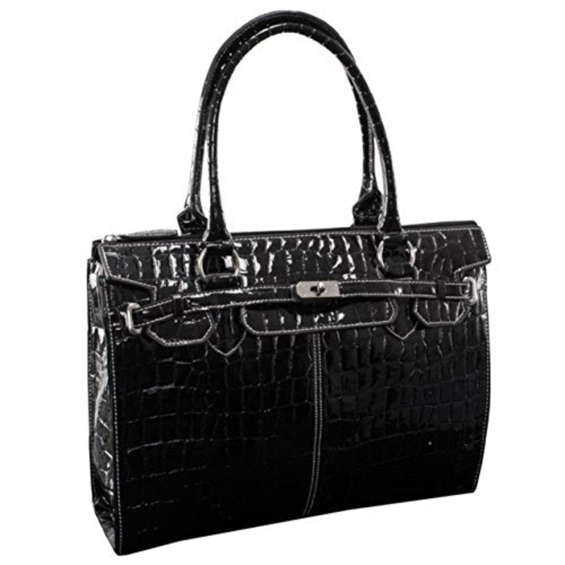 McKlein USA Francesca 14.1" Faux Patent Croco Leather Ladies' Laptop Briefcase