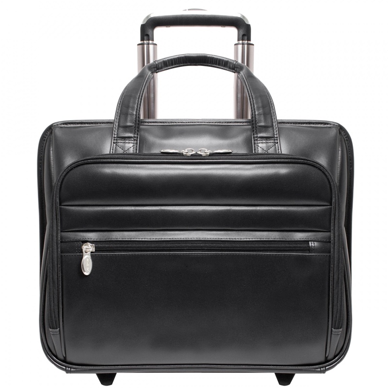 McKlein USA Midtown 15.6" Leather Wheeled Laptop Briefcase