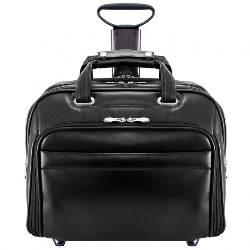 McKlein USA Midway 15.6" Leather Detachable Wheeled Laptop Briefcase