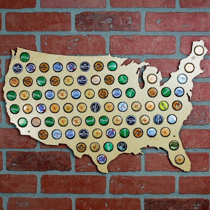 Happy Hour USA Map Beer Cap Trap