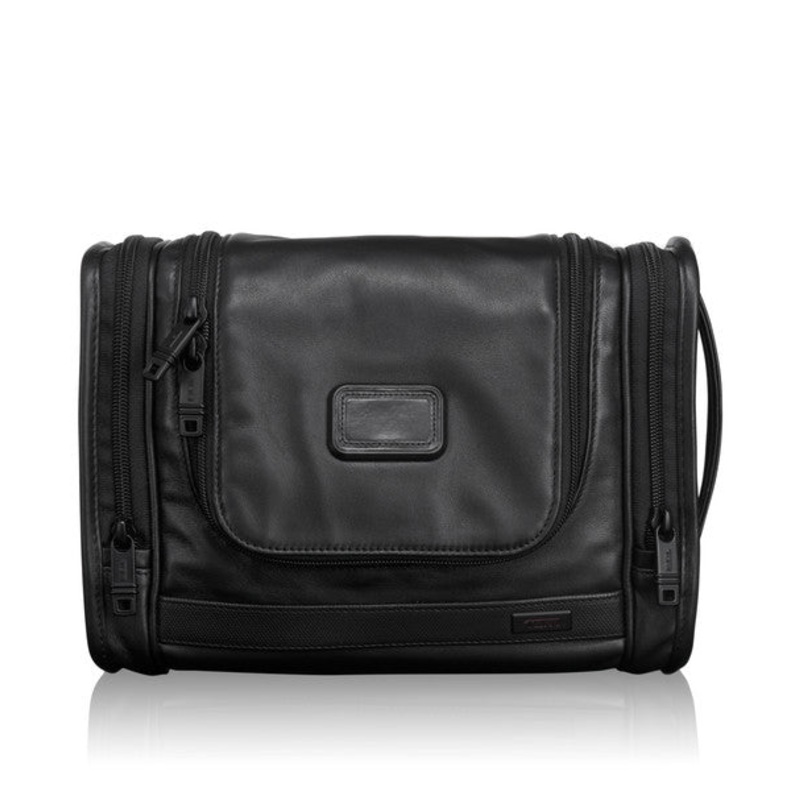 TUMI Alpha Leather Travel Men's Hanging Travel Kit