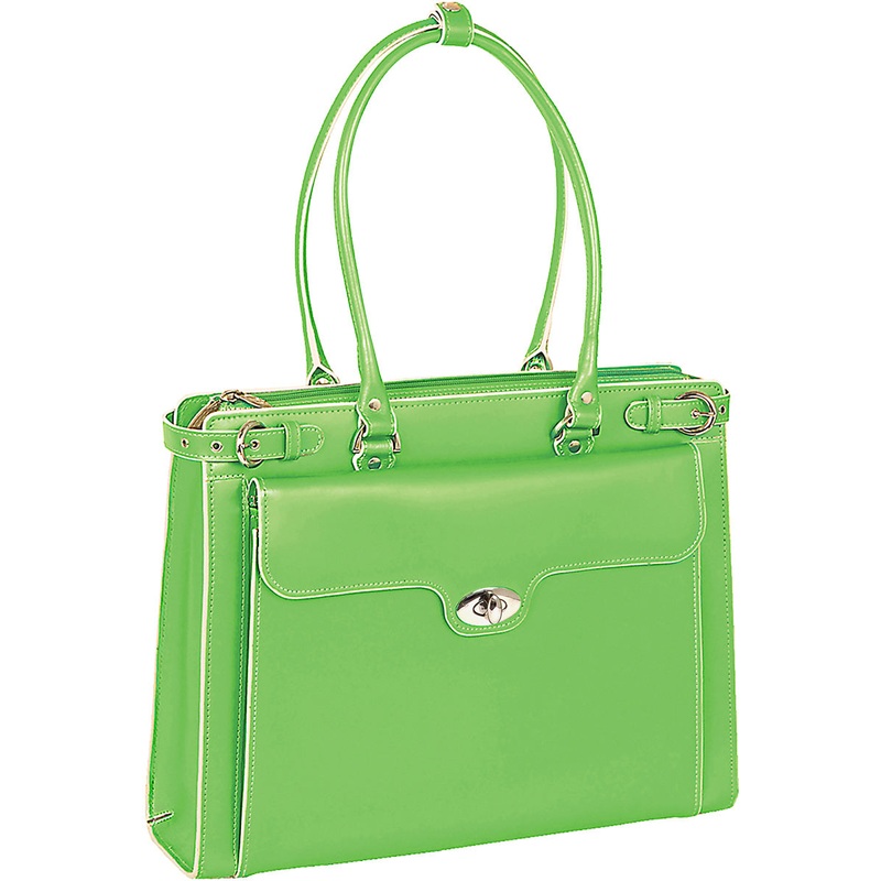 Mcklein W Series Winnetka Leather Ladies Briefcase W/Removable Sleeve