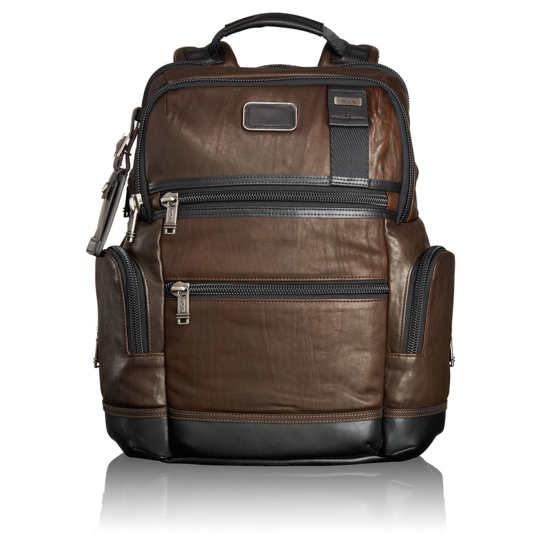 TUMI Bravo Leather Men's Knox Backpack Dark