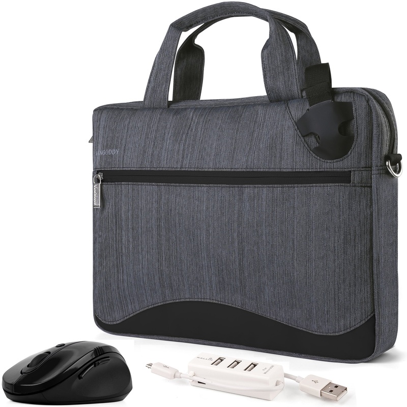 Black Laptop Bag 11 to 13.3 inch, Mouse, USB Hub for HP EliteBook, ProBook, Spectre, Stream, Pavilion Envy ChromeBook