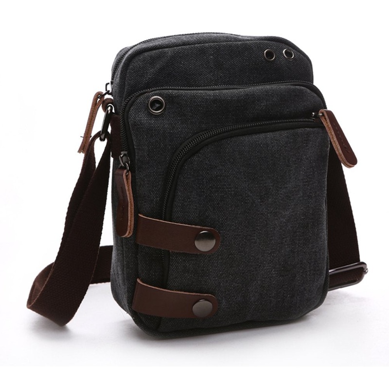 Collsants Small Vintage Canvas Travel Purse Mini Shoulder Bags Messenger Crossbody Handbag