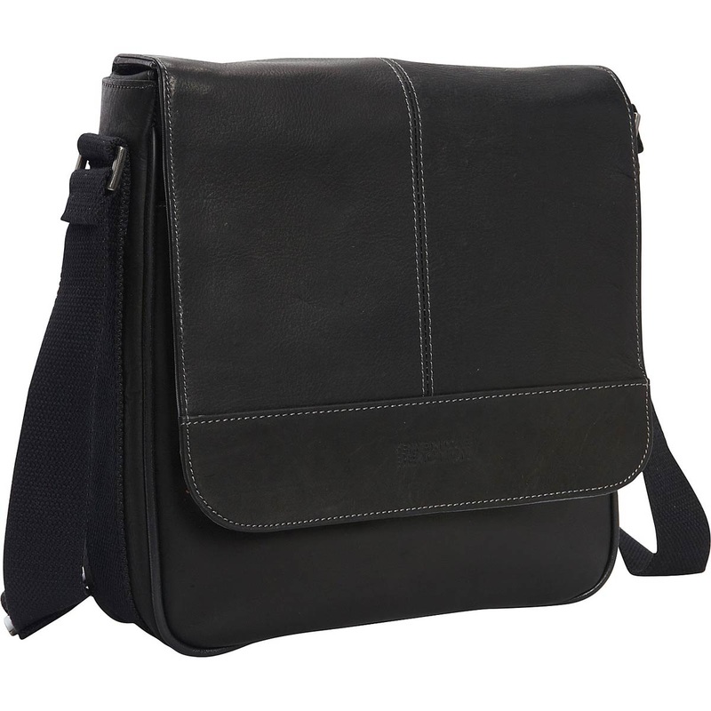 Kenneth Cole Reaction "A New Bag-Inning" Single Gusset Flapover Day Bag / Ipad / Tablet