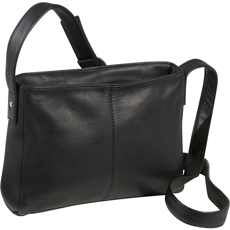 Ledonne Leather Top Zip Crossbody Bag