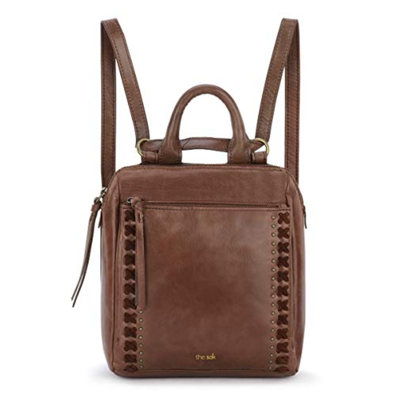 the sak unisex adult Women's Loyola Leather Mini Backpack, Teak, One Size US