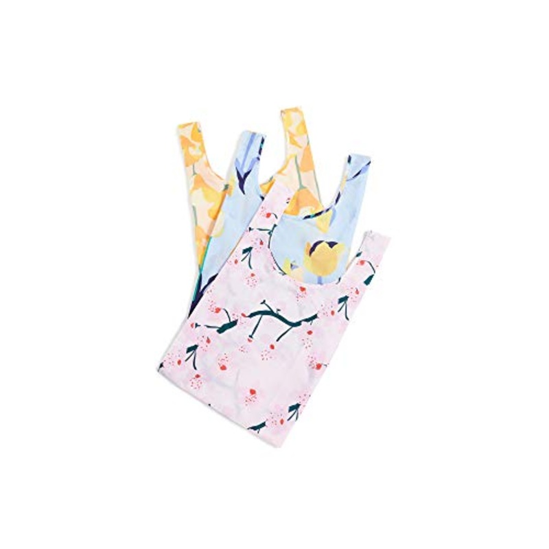 BAGGU Women's Standard Packable Bag Triple Set, Cherry/Tulip/Golden Poppy, One Size