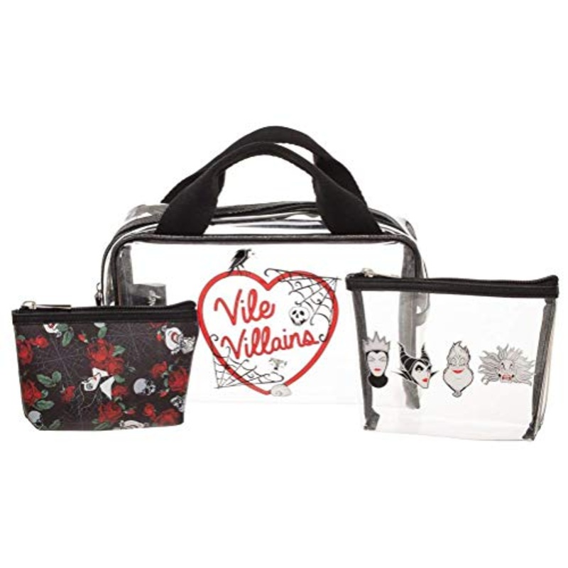 Disney Vile Villains 3 Piece Cosmetic Makeup Travel Kit