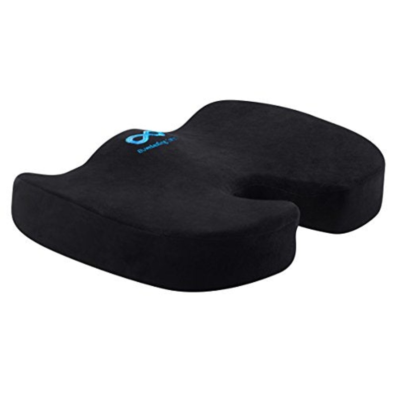 Everlasting Comfort 100% Pure Memory Foam Luxury Seat Cushion, Orthopedic Design To Relieve Back,