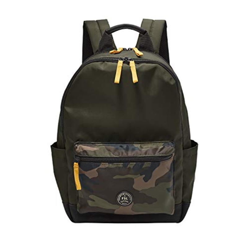 Fossil Men's Sport Backpack, Green Olive, 11.5" L x 4" W x 16.5" H