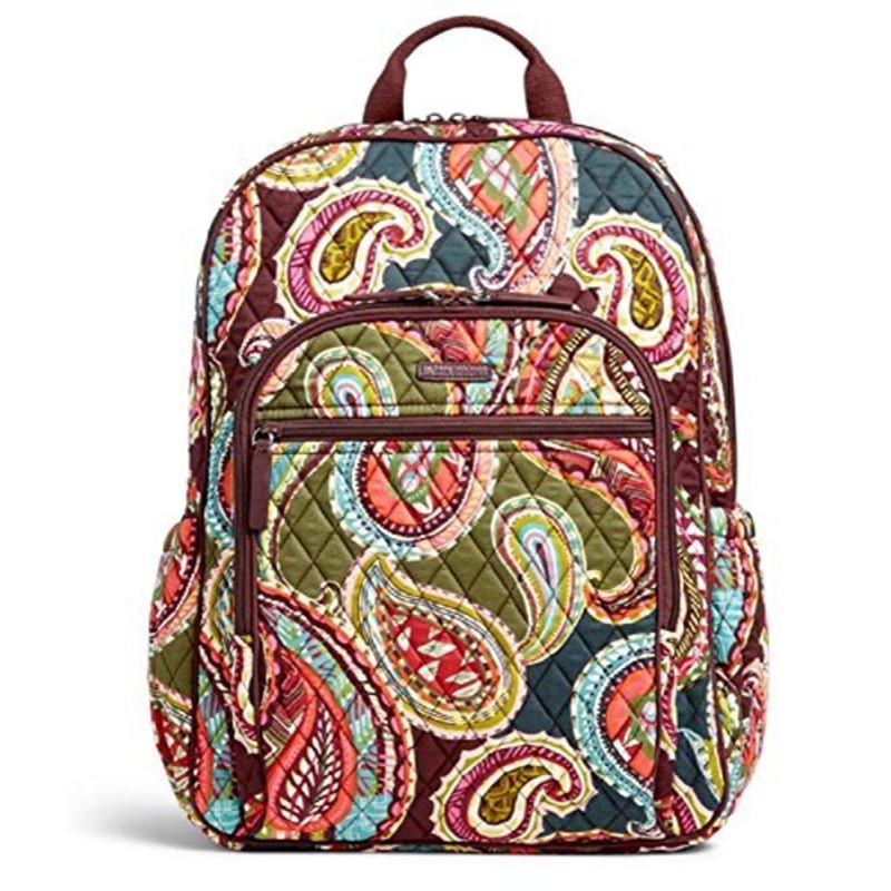 Vera Bradley Quilted Signature Cotton Campus Tech Backpack (One_Size, Heirloom Paisley)