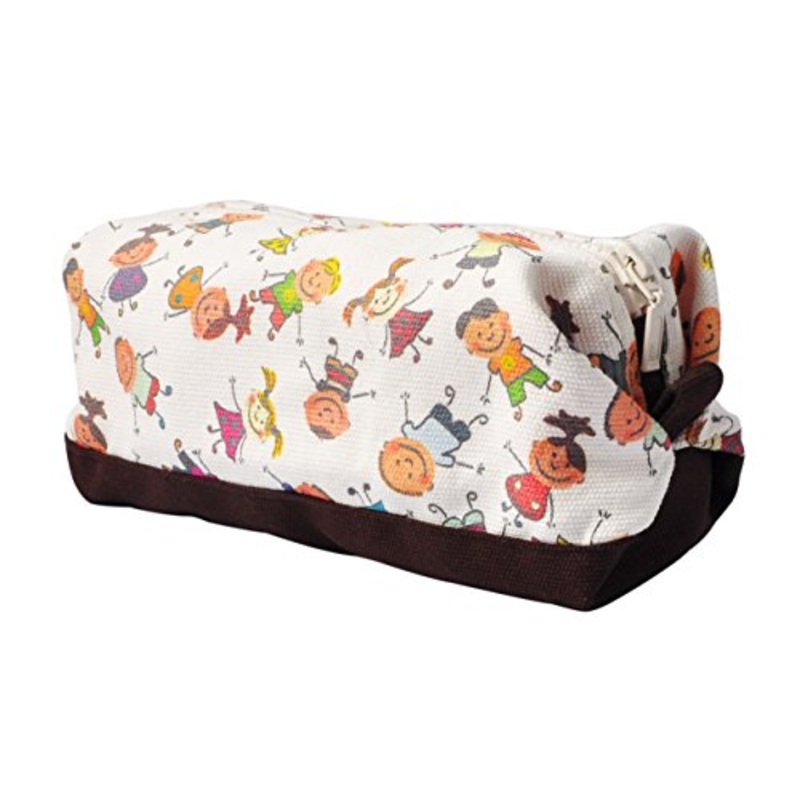 Vietsbay'S Women Kids Worldprint 2 Canvas Toiletry Bag Makeup Cosmetic Pouch