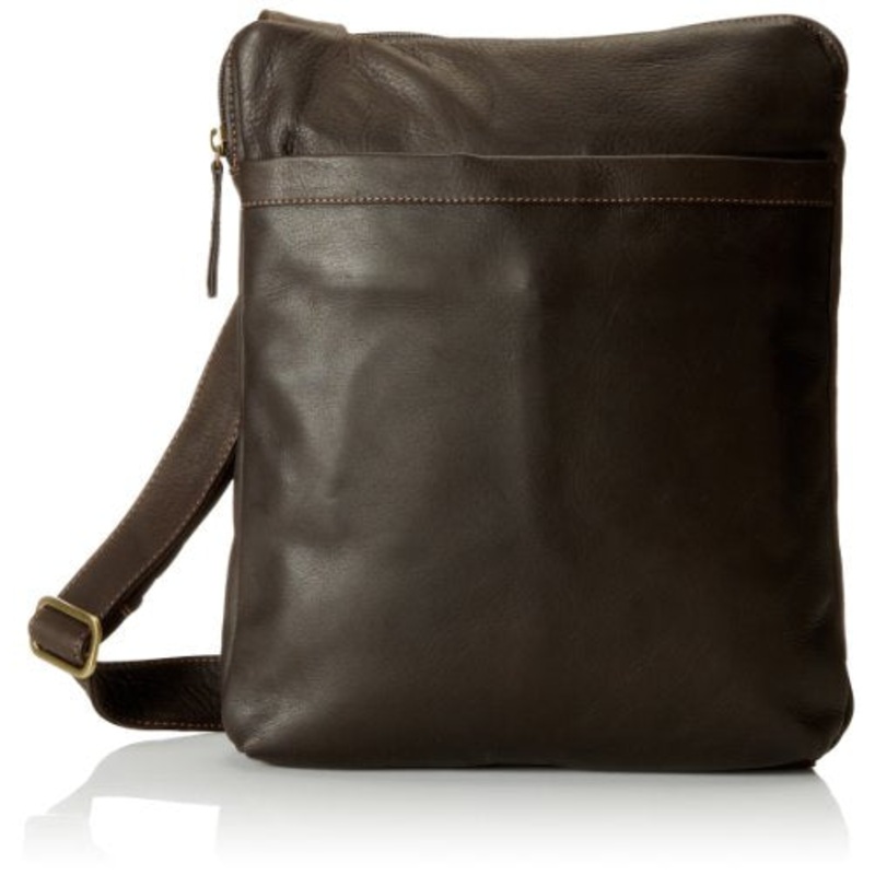 Derek Alexander Ns Top Zip Unisex Messenger Bag, Brown, One Size