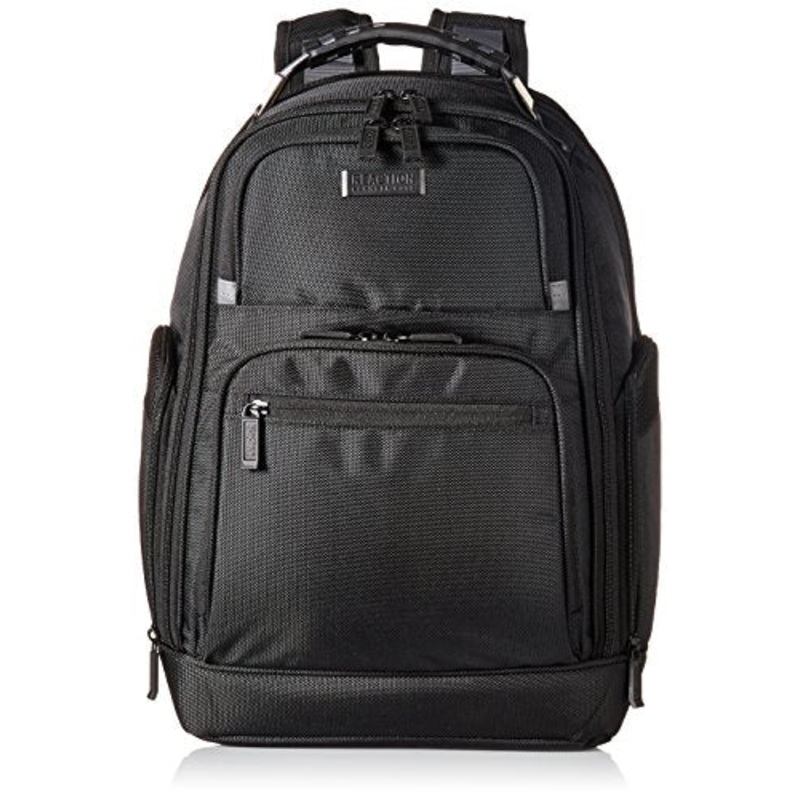 Kenneth Cole Reaction 1680D Poly Expandable Double Gusset 17.0 Computer Backpack, Black, One Size