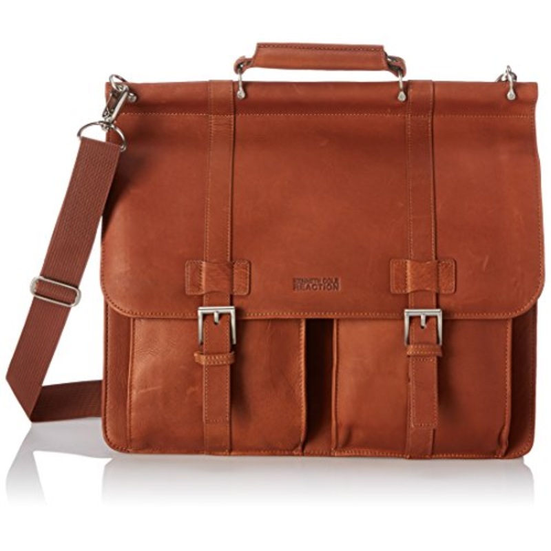 Kenneth Cole Reaction "Mind Your Own Business" Colombian Leather Double Compartment Dowel Rod