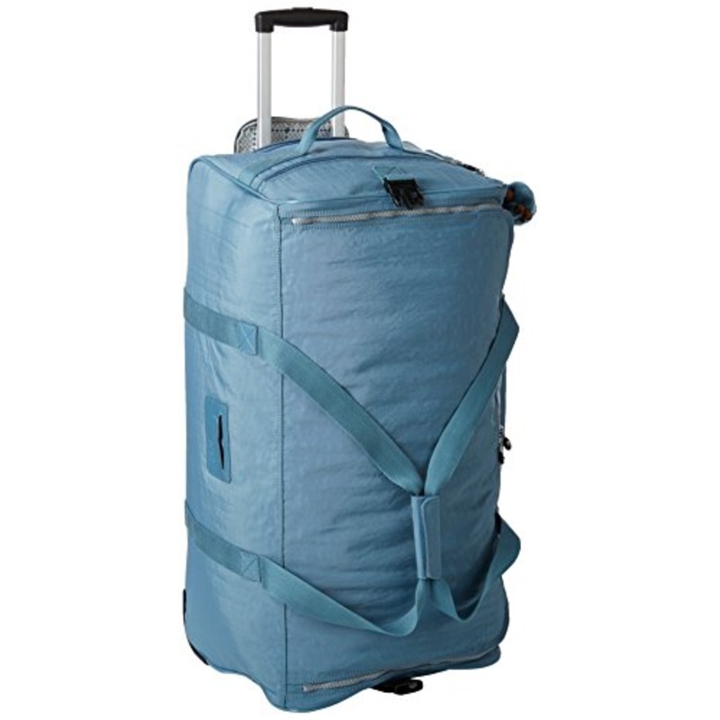 Kipling Women'S Discover Solid Large Wheeled Duffle Bag, Blue Bird