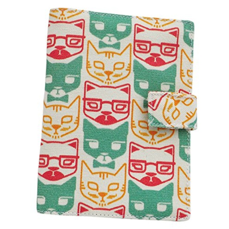 Kitten Cat Vintage Patterns Canvas Passport Holder Protect Cover Case