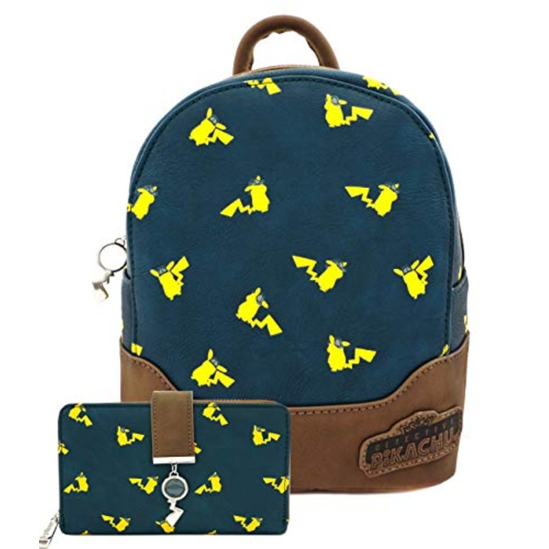 Loungefly Detective Pikachu Micro Mini Backpack Wallet Set