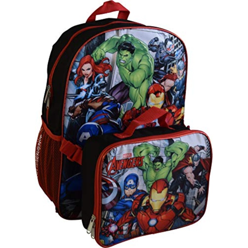 Marvel Avengers 16" School Backpack With Detachable Lunch Box