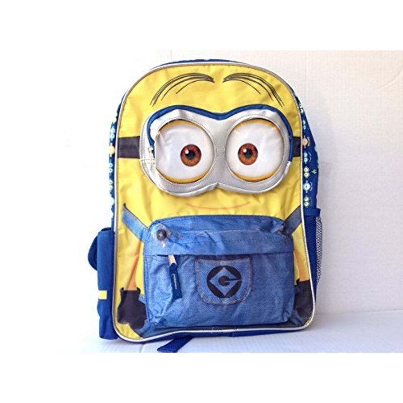 New Despicable Me Minions 3D Eyes Limitied 16 Inches Backpack