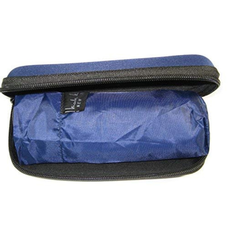 Nicole Miller Micro Mini Umbrella with Hard Eyeglass Carrying Case Dark Blue