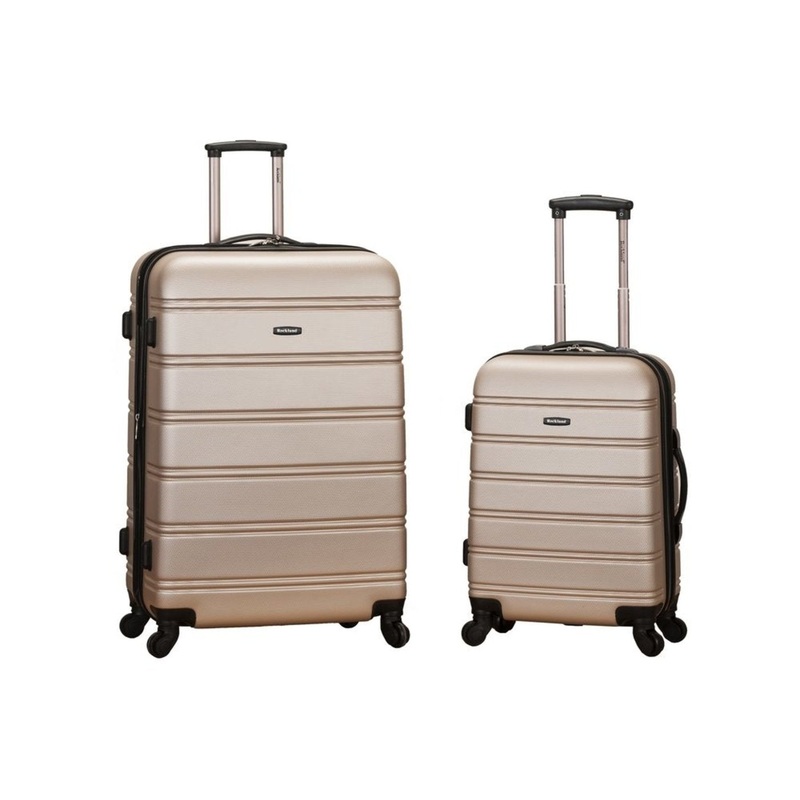 Rockland 20 Inch 28 Inch 2 Piece Expandable Abs Spinner Set, CHAMPAGNE