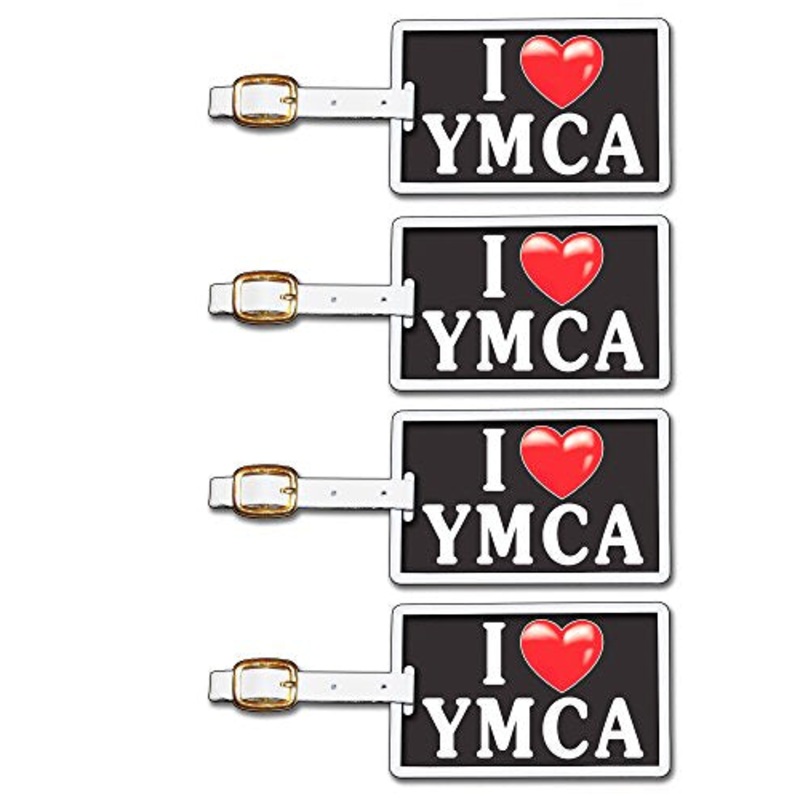 Tag Crazy I Heart Ymca Four Pack, Black/White/Red, One Size