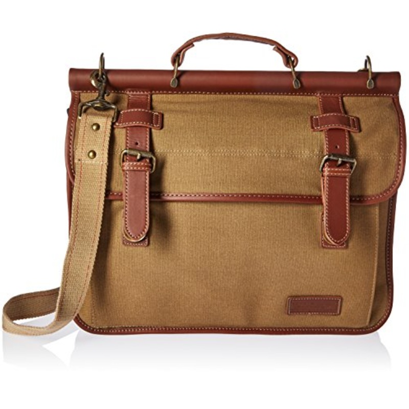 Tommy Hilfiger Workhorse Dowel Flap-Over Messenger, Khaki