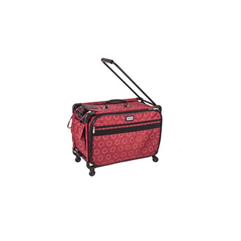 Tutto Red Dotted Circle Large Machine On Wheels